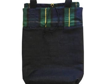 Backpack (Denim & Plaid)