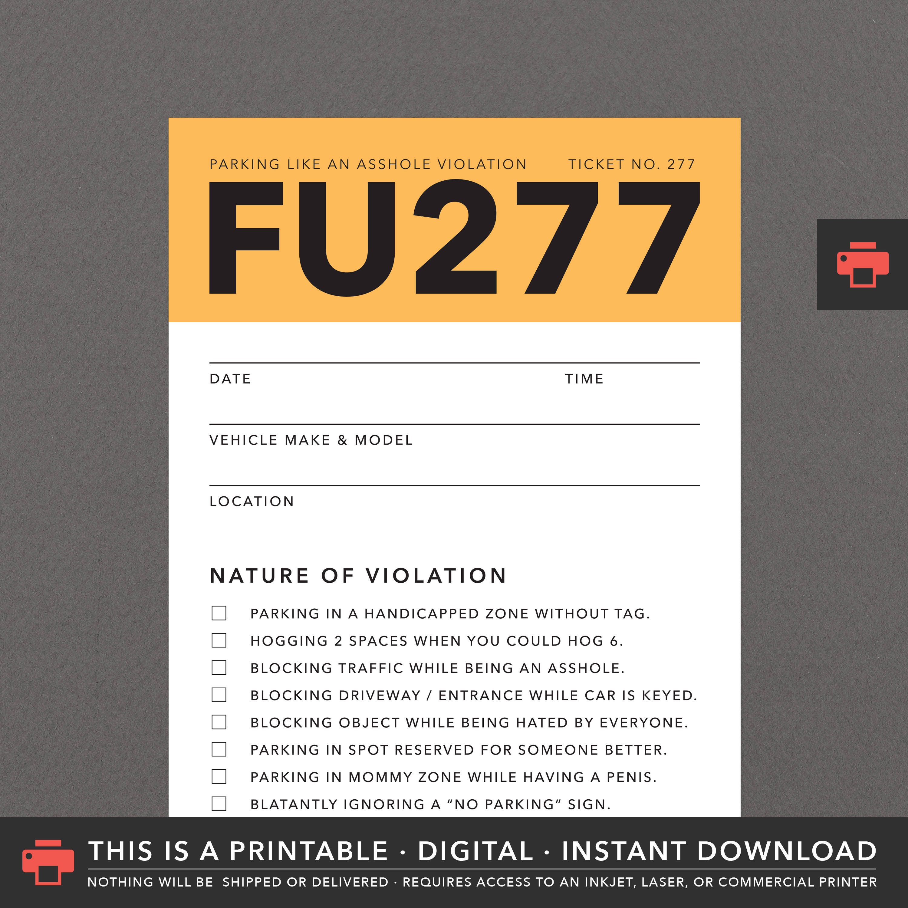 Invaluable image inside parking notes printable Crush image inside parking notes printable
