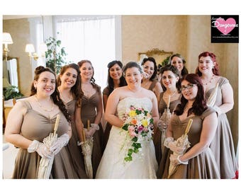 beige bridesmaid dresses