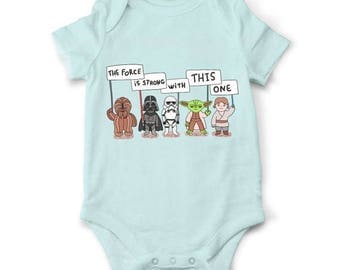 10% OFF SALE Star wars baby onesie, funny baby onesie, jedi baby shirt, star wars baby shower gift, Yoda baby bodysuit, Wookie onesie, Star