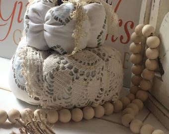 Fabric pumpkin, stacked set