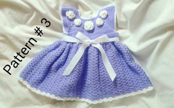 Crochet baby dress pattern Baby hat pattern Baby booties pattern Crochet pattern for baby girl Crochet baby pattern