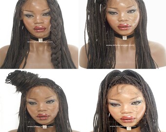 BIG SALE// braid lace wig, braided lace front wig, Sade braided wig, Long Fully Hand Micro Braided Lace Front Wig Poetic Justice Box Braids