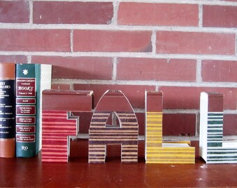 FALL Mini Book Letters - Reader's Digest Book Monogram Letters FALL - Fall Decoration - Autumn Gift - Book Lover's Gift - Home Decor
