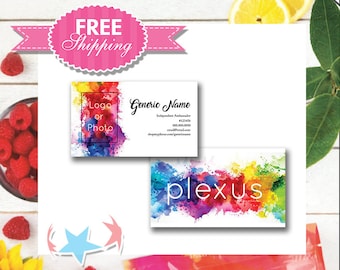 Plexus Water Color Design with Photo or Logo | Plexus Business Cards | Digital or Print | sku569