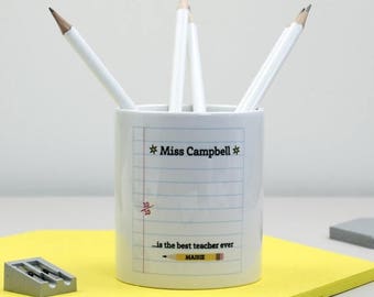 ON SALE Desk Tidy For Teacher: gift for teacher, end of term gift, office gift