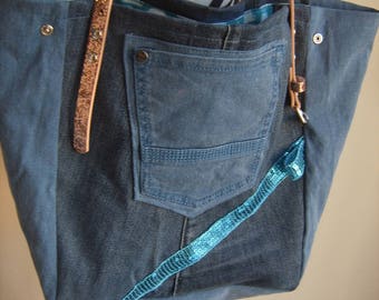 Glitter handles with recycled denim
