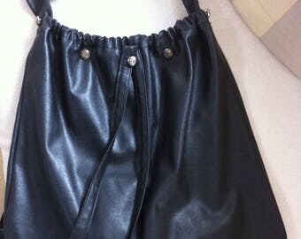 Bag Tote all black faux leather