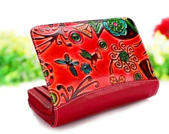 Small Women Wallet, cool women wallet, women wallet, women's leather wallet, womens wallet, zipper wallet C