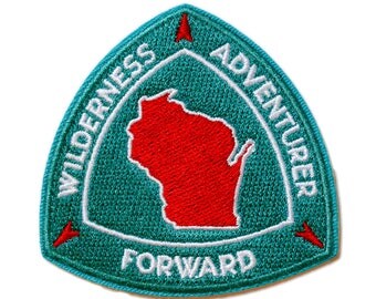 Wisconsin Wilderness Adventurer Patch, 2.5" Embroidered Patch