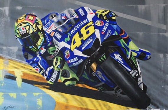 Valentino Rossi limited edition print from original painting