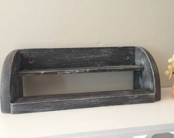 Brown/ Cream Distressed Shelf