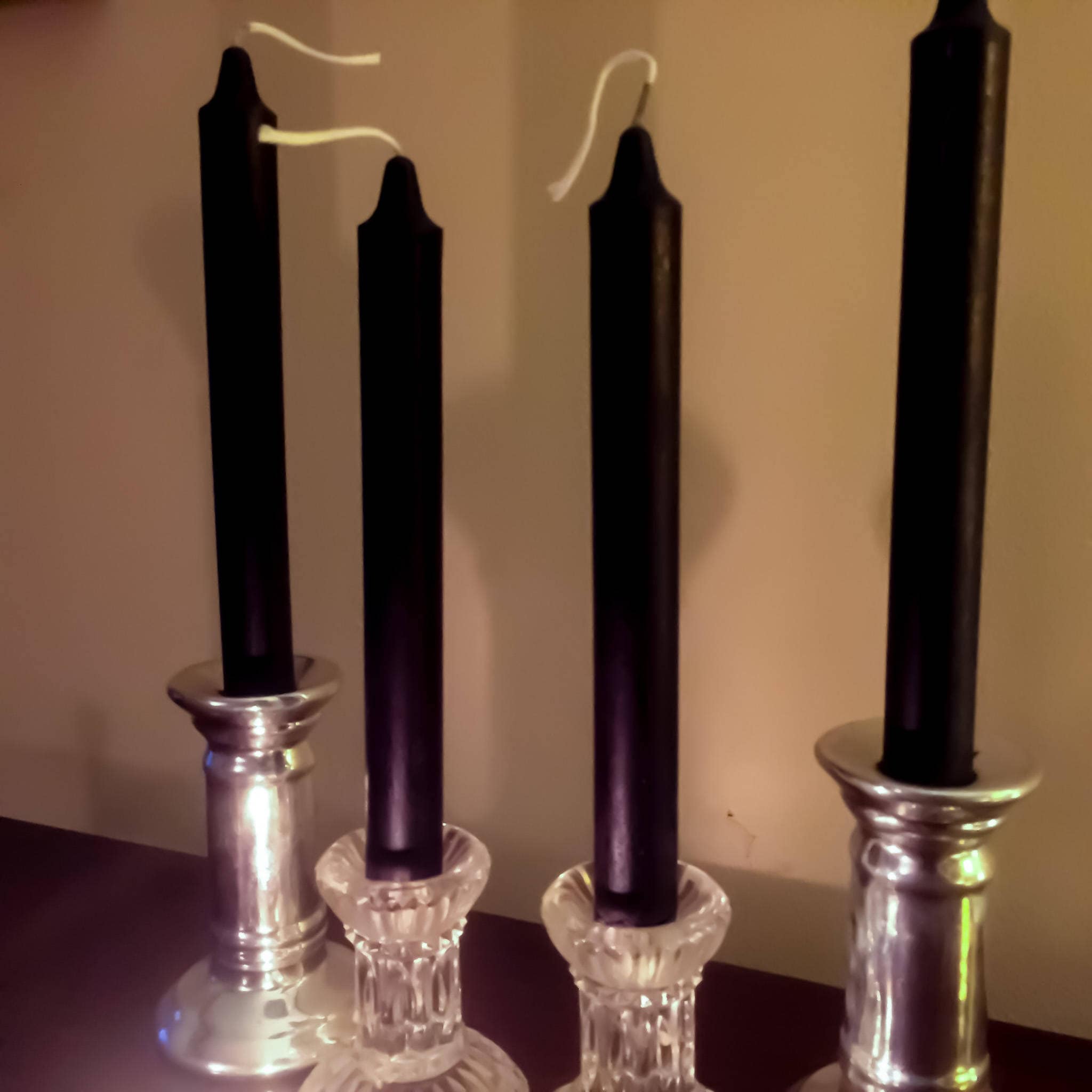 fake black candles