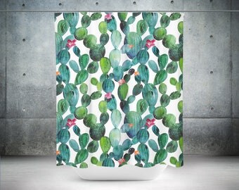 Cactus Shower Curtain | Cactus Bathroom Décor | Cactus Bath Décor | Cactus Shower Décor | Cactus Décor | Cactus Bath