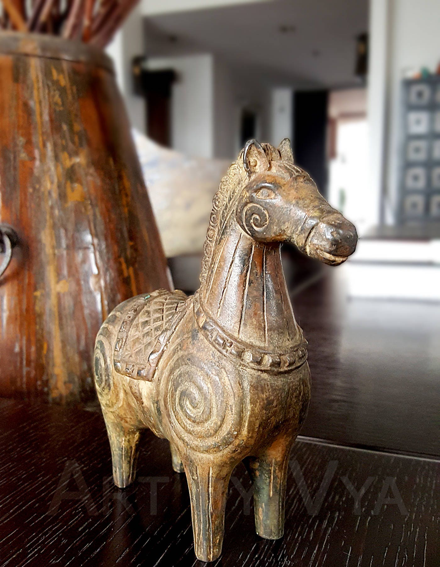 bronze horse sculpture Figurine pony bronze Small bronze