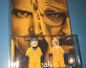 BREAKING BAD Jesse & Walter Hazmat Suit Custom Packaged TV Series Minifigures
