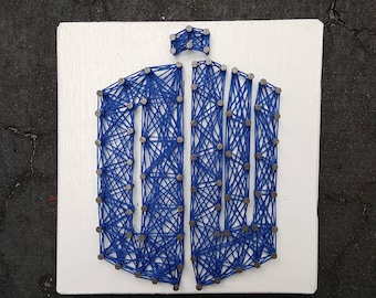 Mini Dr Who Tardis String Art Made to Order Home Decor