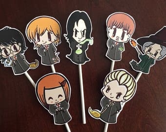 Harry Potter Cupcake Toppers, Harry Potter birthday, Harry Potter Party (7)