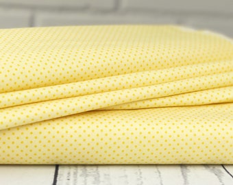 SALE Yellow Polka Dot Fabric - Happy Day Fabric - Riley Blake Fabric - Polka Dot Fabric - Fabric by the yard - C5916