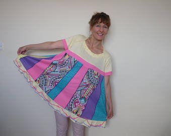 Plus size clothing Upcycled clothing Upcycled womens clothing Plus hippie clothes Plus size tunic dress Womens dresses Bohemian clothing top