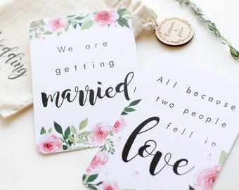 Wedding Milestone Cards Floral - Luxe Linen Engagement Gift - Bride to be - Bridal Gift