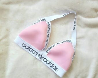 Reworked pink adidas bralette