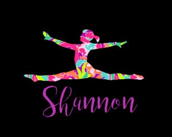 Gymnastics Decal - Personalized Gymnastics Decal - Gymnastics Sticker- Wall Decor - Gymnastics Wall Decor