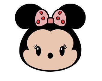 Minnie Tsum Tsum Svg, Disney Svg File, Svg Cutting File, Svg Cut File, Svg For Silhouette, Svg For Circut, Disney Clipart,