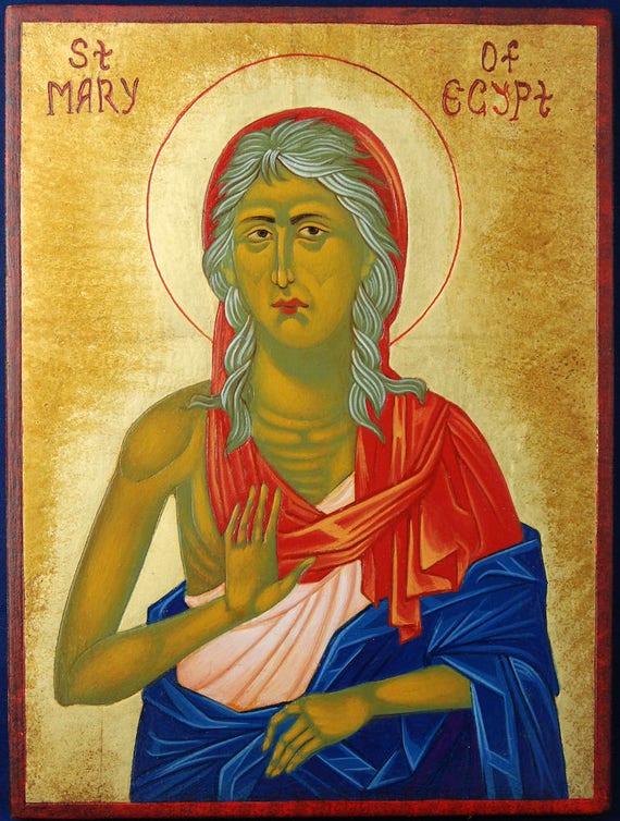 Saint Mary of Egypt Blessed Mother Orthodox Byzantine Icon