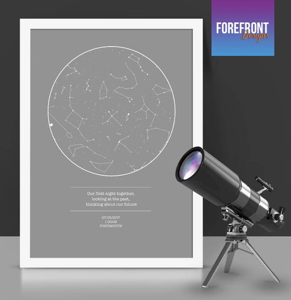 Personalised 'Our first night' star map/constellation