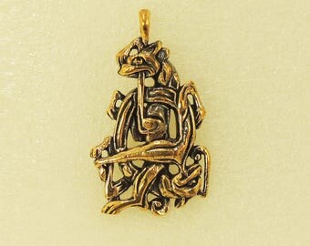 Pendant Two Wolf Celtica