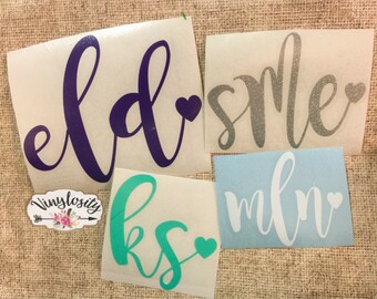 Initial Decal | Monogram Decal | Personalized Decal | Monogram Decal | Monogram Yeti Decal | Car Decal | Vinyl Decal | Simple Decal