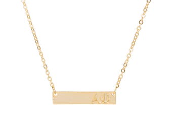 Alpha Phi Gold Bar Necklace