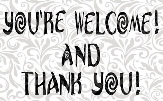Download You're Welcome and Thank You Moana Disney Quote SVG