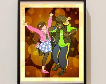 D.va Lucio Buddies 4 Life Overwatch Poster Print