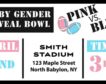 Gender Reveal Football Ticket