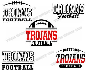 Trojans Football Bundle Download Files - SVG, DXF, EPS, Silhouette Studio, Vinyl Files, Digital Cut Files - Use with Cricut and Silhouette