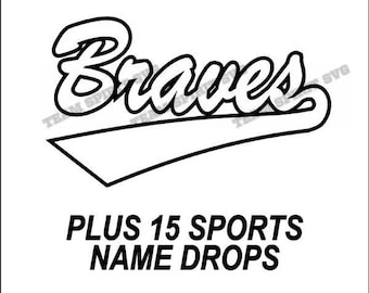 Braves Swoosh Download Files - SVG, DXF, EPS, Silhouette Studio, Vinyl Cutting Files, Digital Cut Files - Use with Cricut and Silhouette