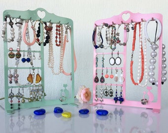 Jewelry Holder Stand, Earring and rings Organizer, Necklace Holder, Jewelry Display, Earring Holder