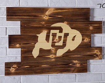 Colorado Buffaloes Wood Sign Colorado Buffaloes Wall art Colorado Buffaloes Gift Colorado Buffaloes Birthday Colorado Buffaloes Party wooden