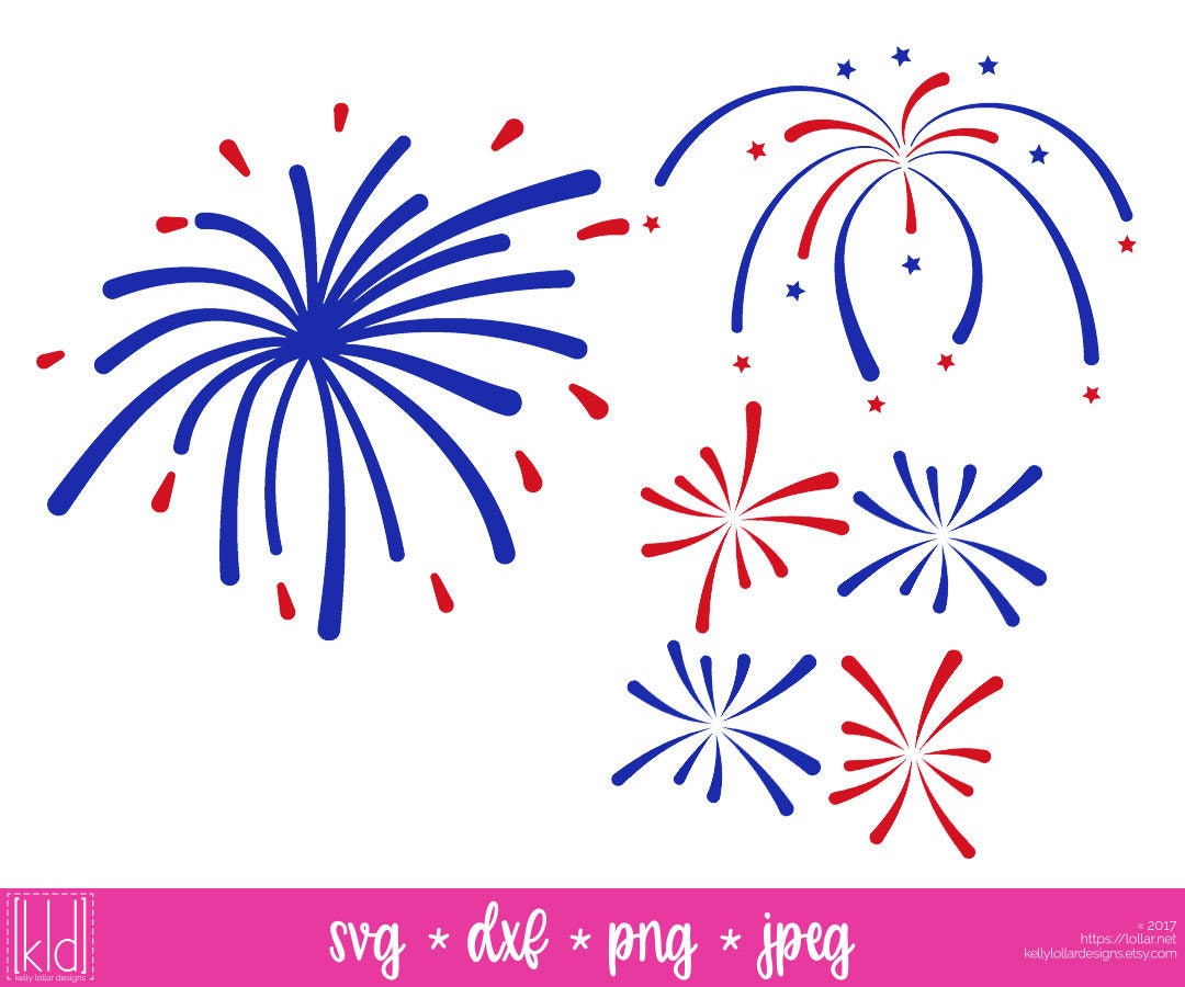 Download 5 Fireworks svg - Firework svg - Firework Cut File - 4th of July svg - Independence Day svg ...