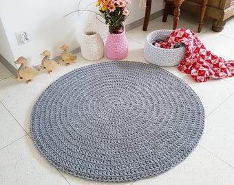 PROMOTION! Many colors Baby nursery carpet round crochet rond tapis enfant alfombra trapillo hippie shabby teppich rund floor houseware