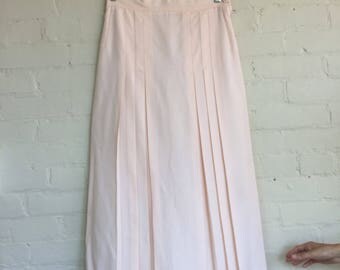 Pink pleated midi skirt tennis skirt long skirt pleats