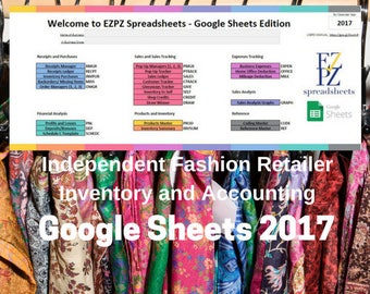 2017 Google Sheets Version - Inventory and Accounting for Independent Fashion Retailers