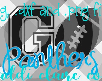 Go Panthers Football Files (SVG. DXF. PNG)
