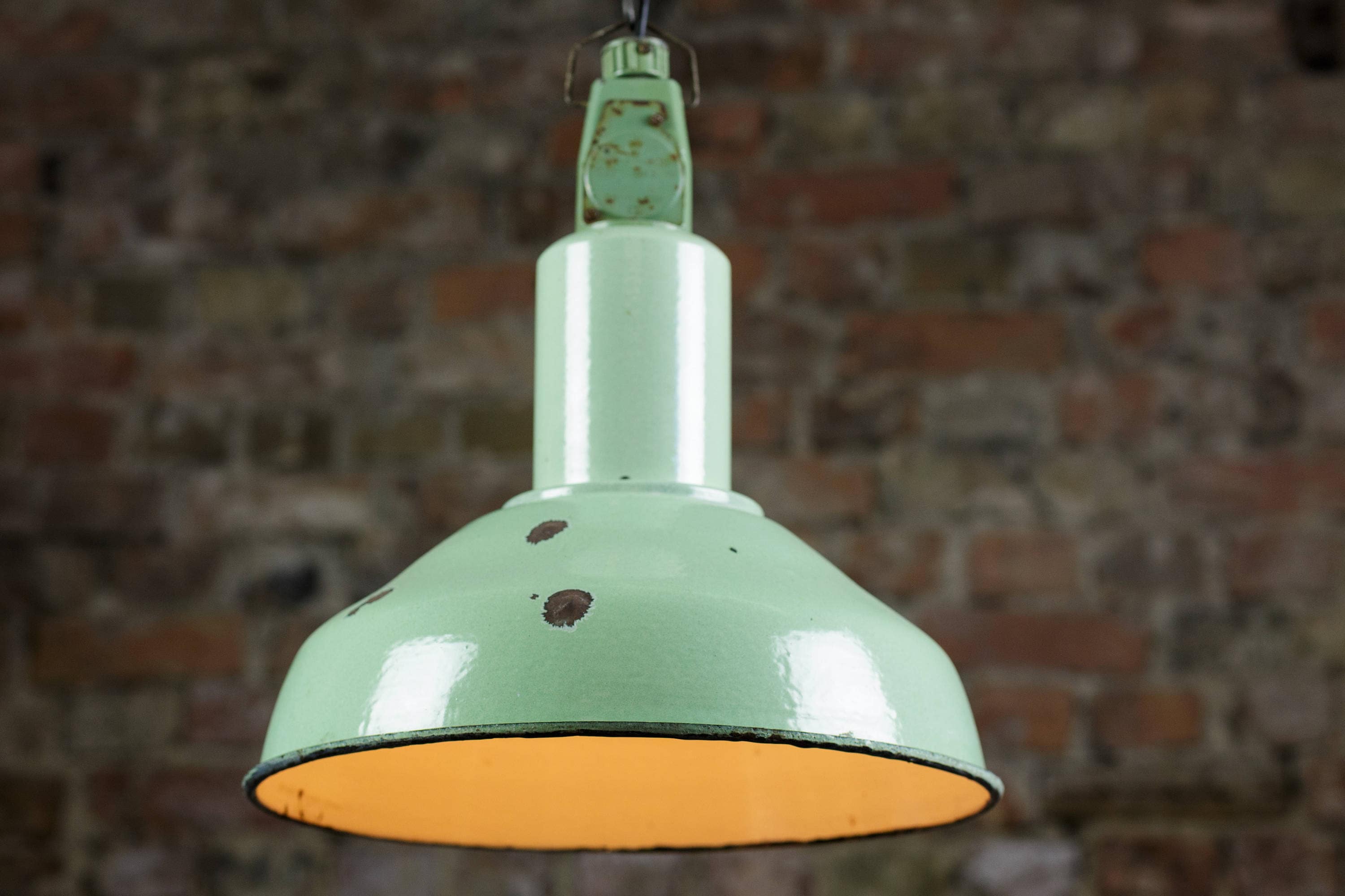 Vintage Green Enamel Pendant Light Design Ideas
