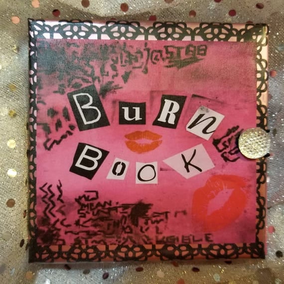 burn book cover print out