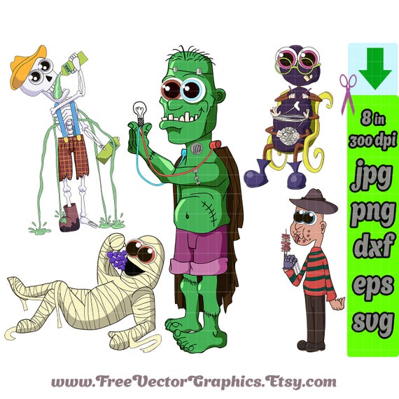 Download Cute halloween svg Funny vector clipart Halloween Frankenstein