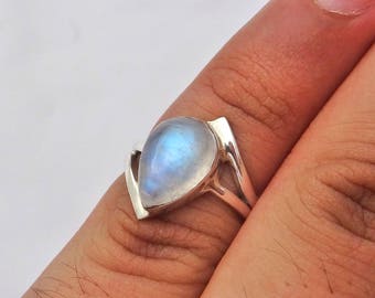 Moonstone ring | Etsy