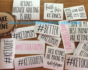KETONE DECALS Keto decal coffee mug decal travel mug decal monogram decal car decal wall decal vinyl decal yeti decal pruvit ketogenic